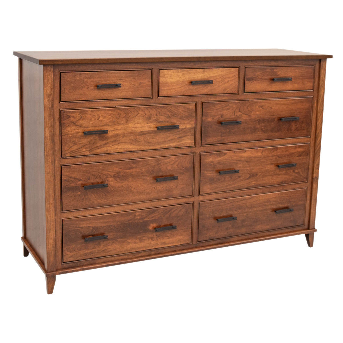 Dublin Cherry Wood 9-Drawer Tall Dresser | MC
