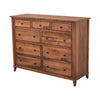Dublin Amish 9-Drawer Tall Dresser