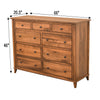 Dublin Amish 9-Drawer Tall Dresser