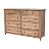 Dublin Amish 9-Drawer Tall Dresser