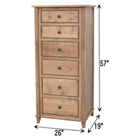 Dublin Amish 6-Drawer Lingerie Dresser