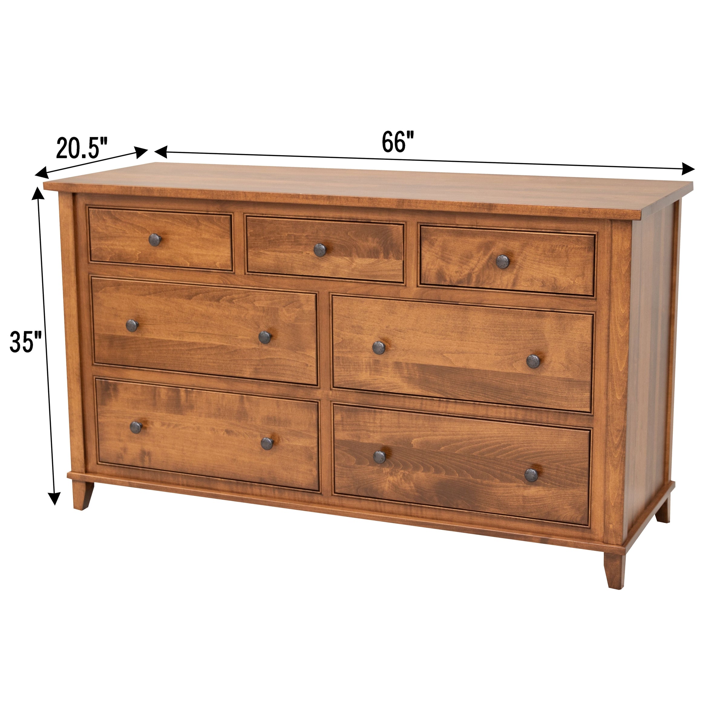 Dublin Amish 7-Drawer Low Dresser
