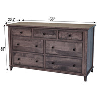 Dublin Amish 7-Drawer Low Dresser