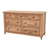 Dublin Amish 7-Drawer Low Dresser