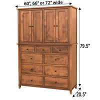 Dublin Amish Mule Chest Armoire