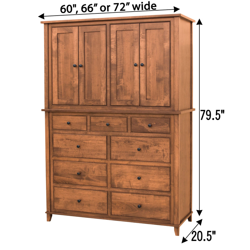 Dublin Amish Mule Chest Armoire