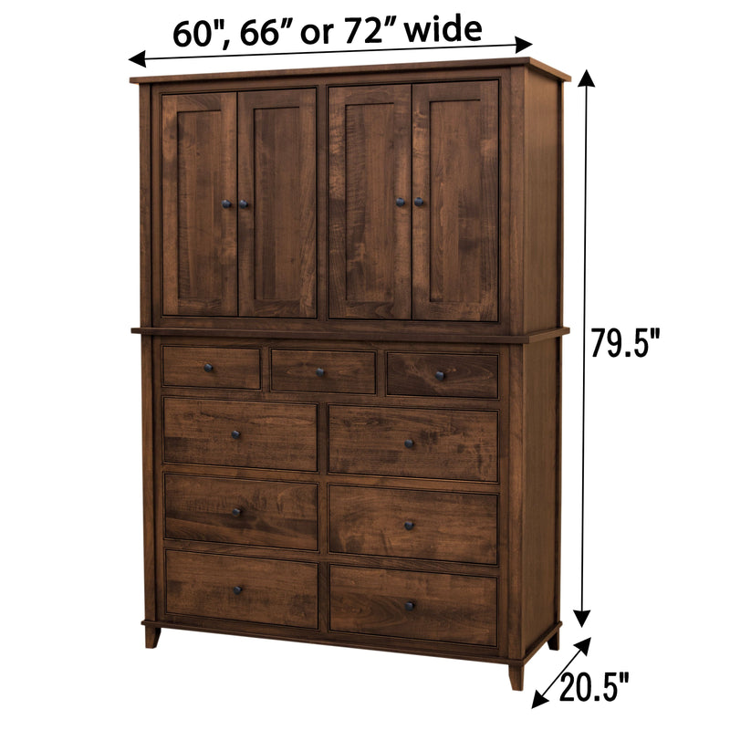 Dublin Amish Mule Chest Armoire