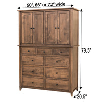 Dublin Amish Mule Chest Armoire