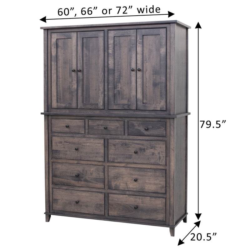 Dublin Amish Mule Chest Armoire