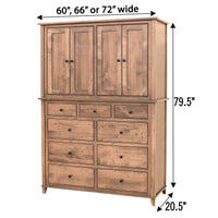 Dublin Amish Mule Chest Armoire