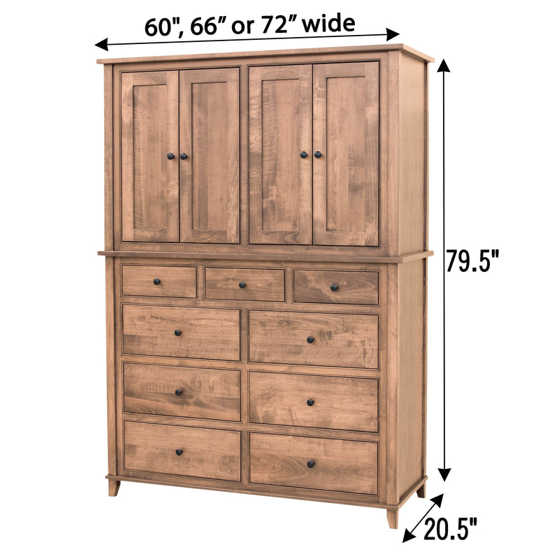 Dublin Amish Mule Chest Armoire