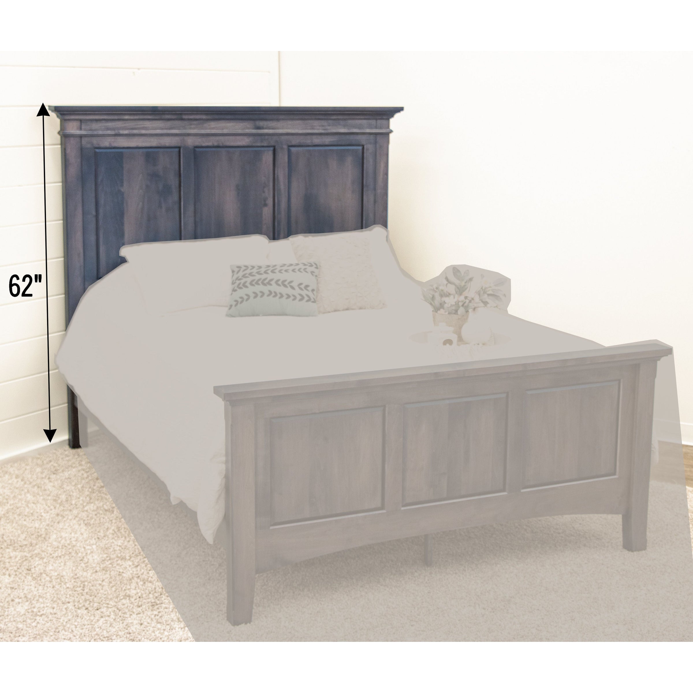 Dublin Amish Solid Wood Panel Headboard Only