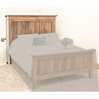 Dublin Amish Solid Wood Panel Headboard Only