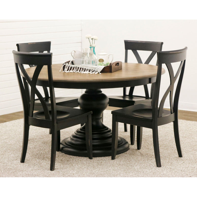 Buckeye X Back Black Wood Side Dining Chair | EB