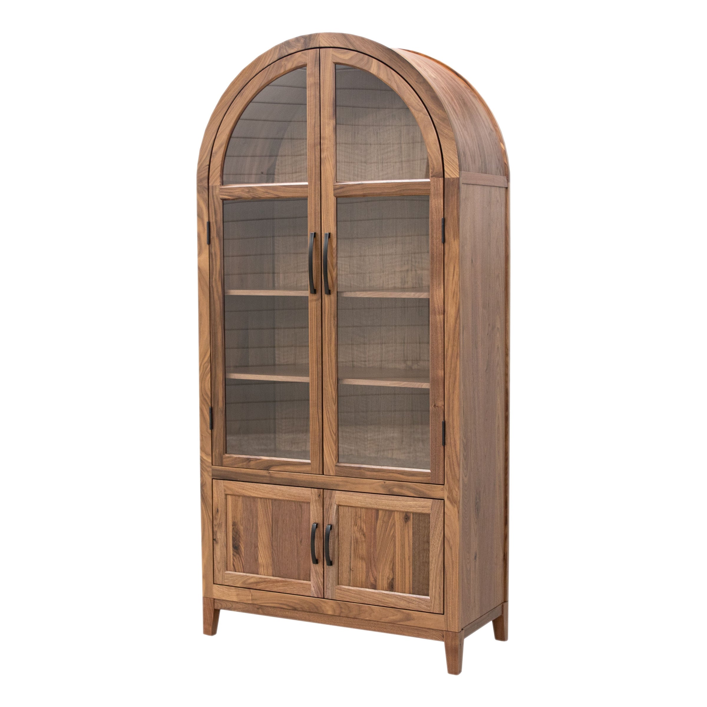 Woodstock Walnut Wood Arched Display Cabinet | NAT