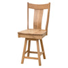 Emerald 24" Hickory Wood Swivel Bar Stool | WB