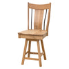 Emerald 24" Hickory Wood Swivel Bar Stool | WB