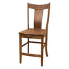 Emerald 24" Walnut Wood Stationary Bar Stool | NAT