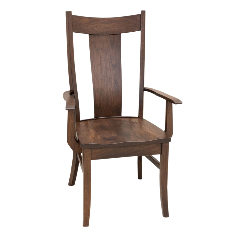 Emerald Hickory Wood Arm Dining Chair | BV