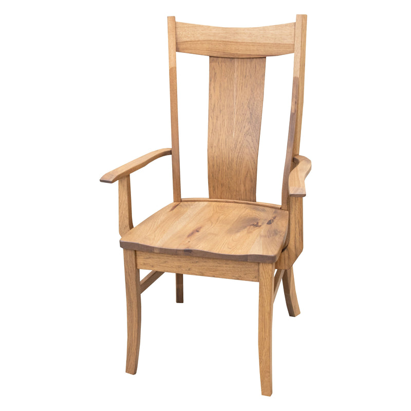 Emerald Hickory Wood Arm Dining Chair | WB