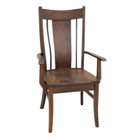 Emerald Hickory Wood Arm Dining Chair | BV