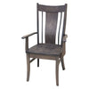 Emerald Hickory Wood Arm Dining Chair | GS