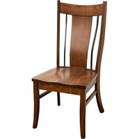 Emerald Rustic Quarter Sawn White Oak Wood Side Dining Chair | GB