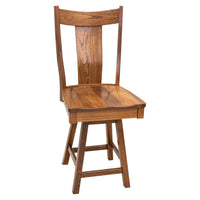 Emerald 24" Elm Wood Swivel Bar Stool | MC