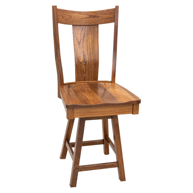Emerald 24" Elm Wood Swivel Bar Stool | MC
