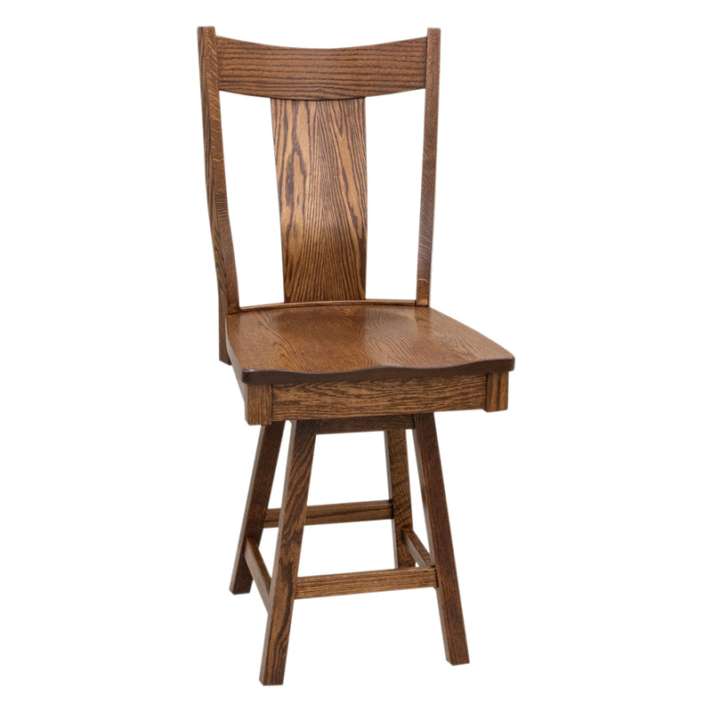 Emerald 24" Oak Wood Swivel Bar Stool | ASB