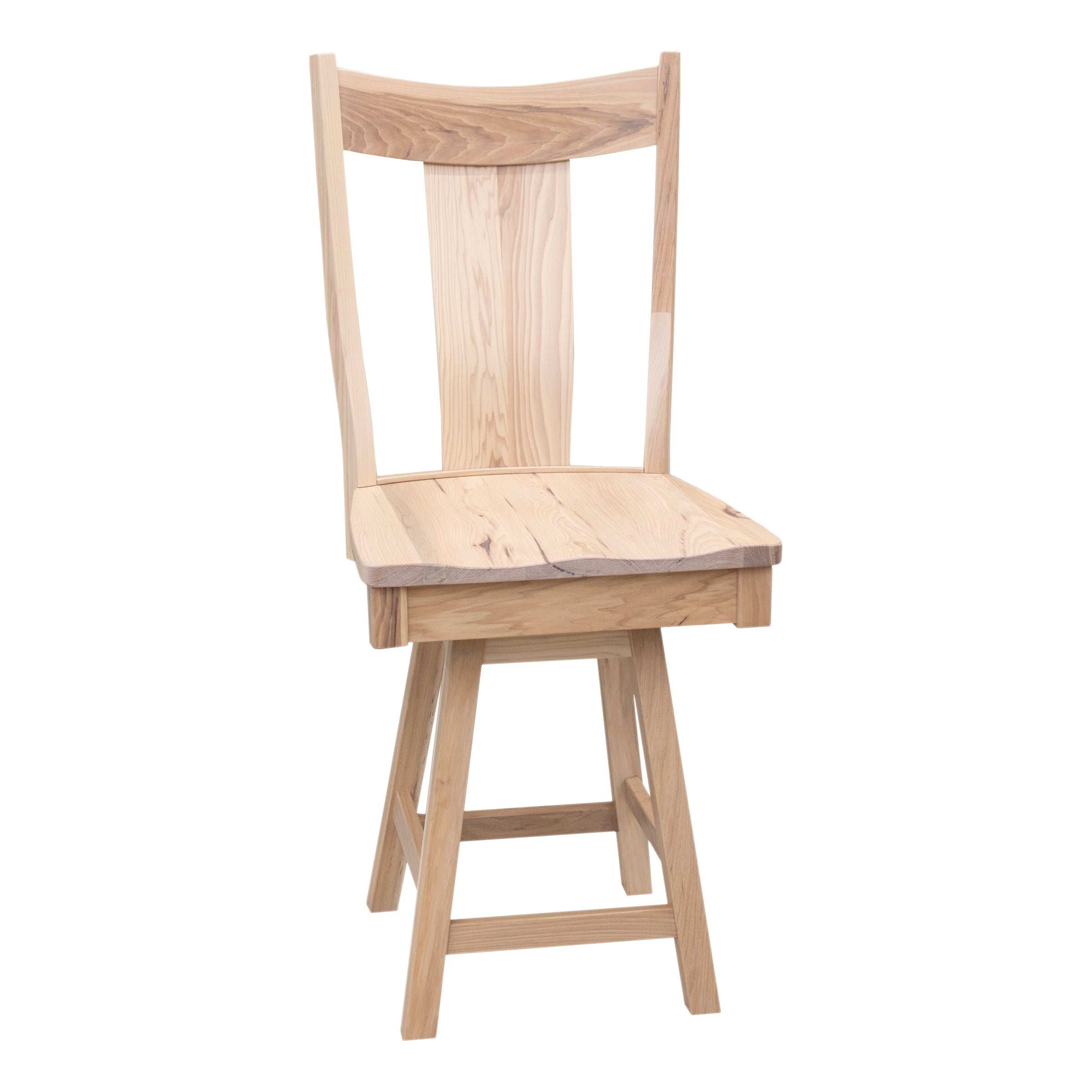 Emerald 24" Hickory Wood Swivel Bar Stool | SW