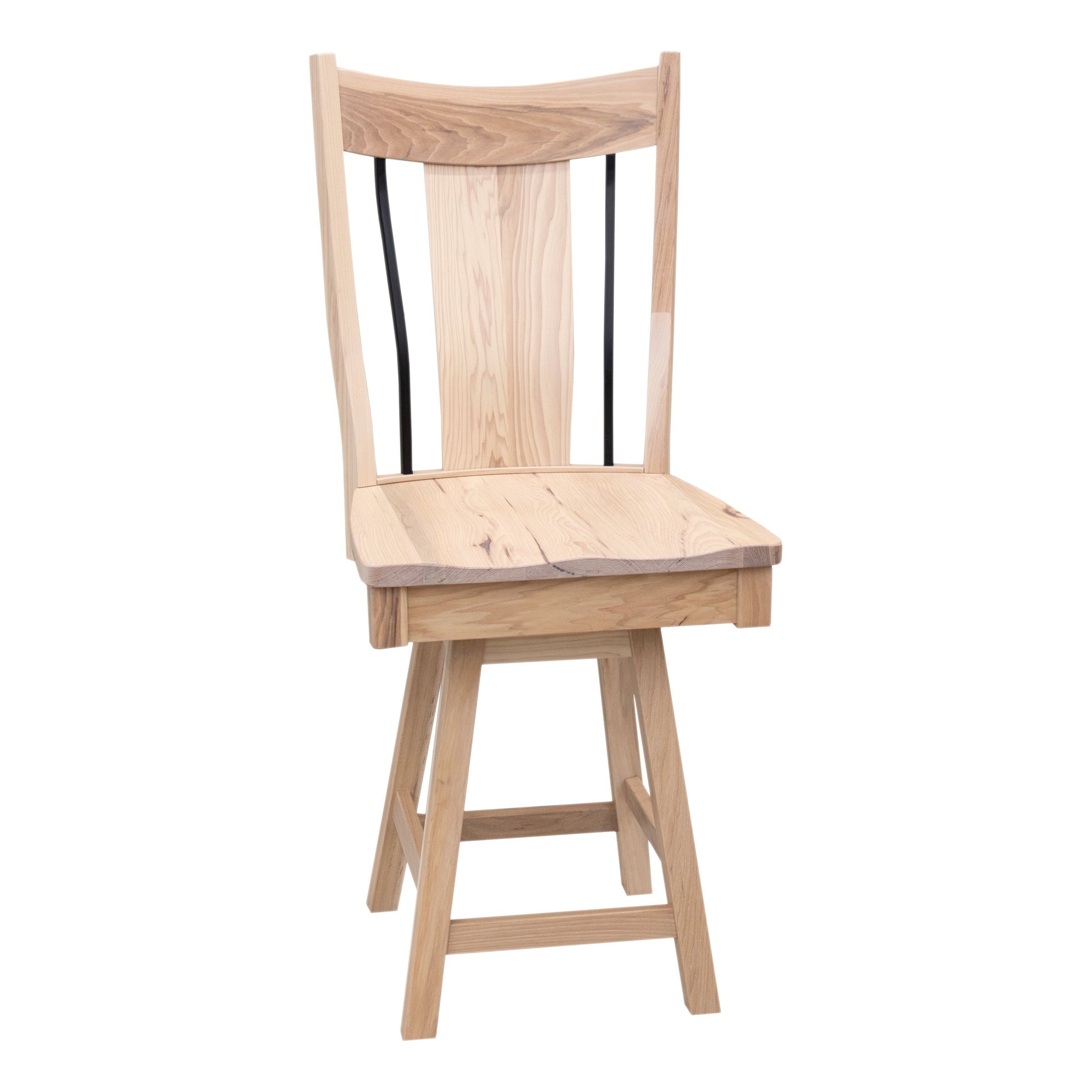 Emerald 24" Hickory Wood Swivel Bar Stool | SW