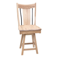 Emerald 24" Hickory Wood Swivel Bar Stool | SW