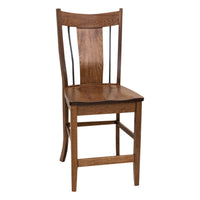 Emerald 24" Hickory Wood Stationary Bar Stool | ASB