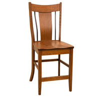 Emerald 24" Quarter Sawn White Oak Wood Stationary Bar Stool | MC