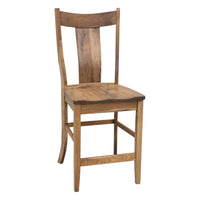 Emerald 24" Hickory Wood Stationary Bar Stool | CO