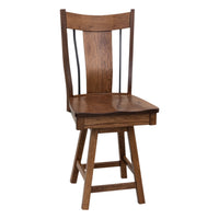 Emerald 24" Hickory Wood Swivel Bar Stool | ASB