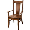 Emerald Rustic Quarter Sawn White Oak Wood Arm Dining Chair | GB