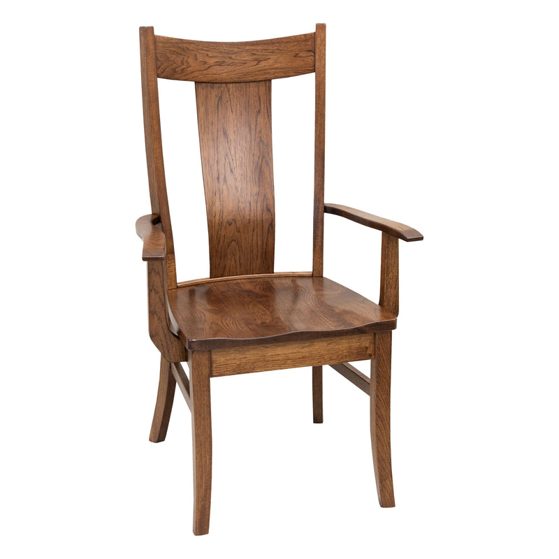 Emerald Hickory Wood Arm Dining Chair | ASB