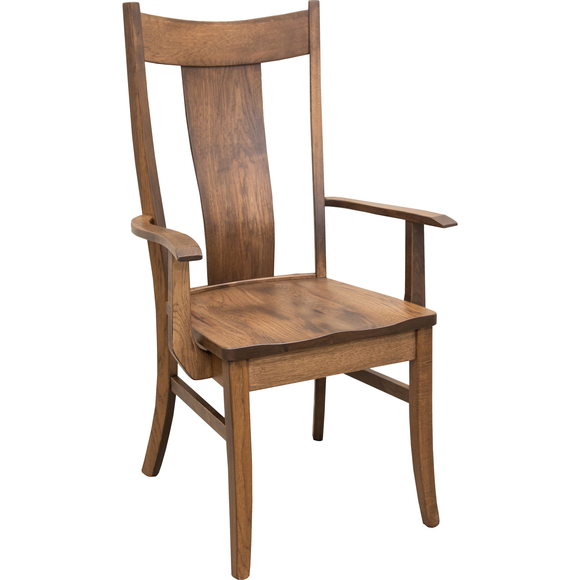 Emerald Hickory Wood Arm Dining Chair | CO