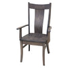 Emerald Hickory Wood Arm Dining Chair | GS