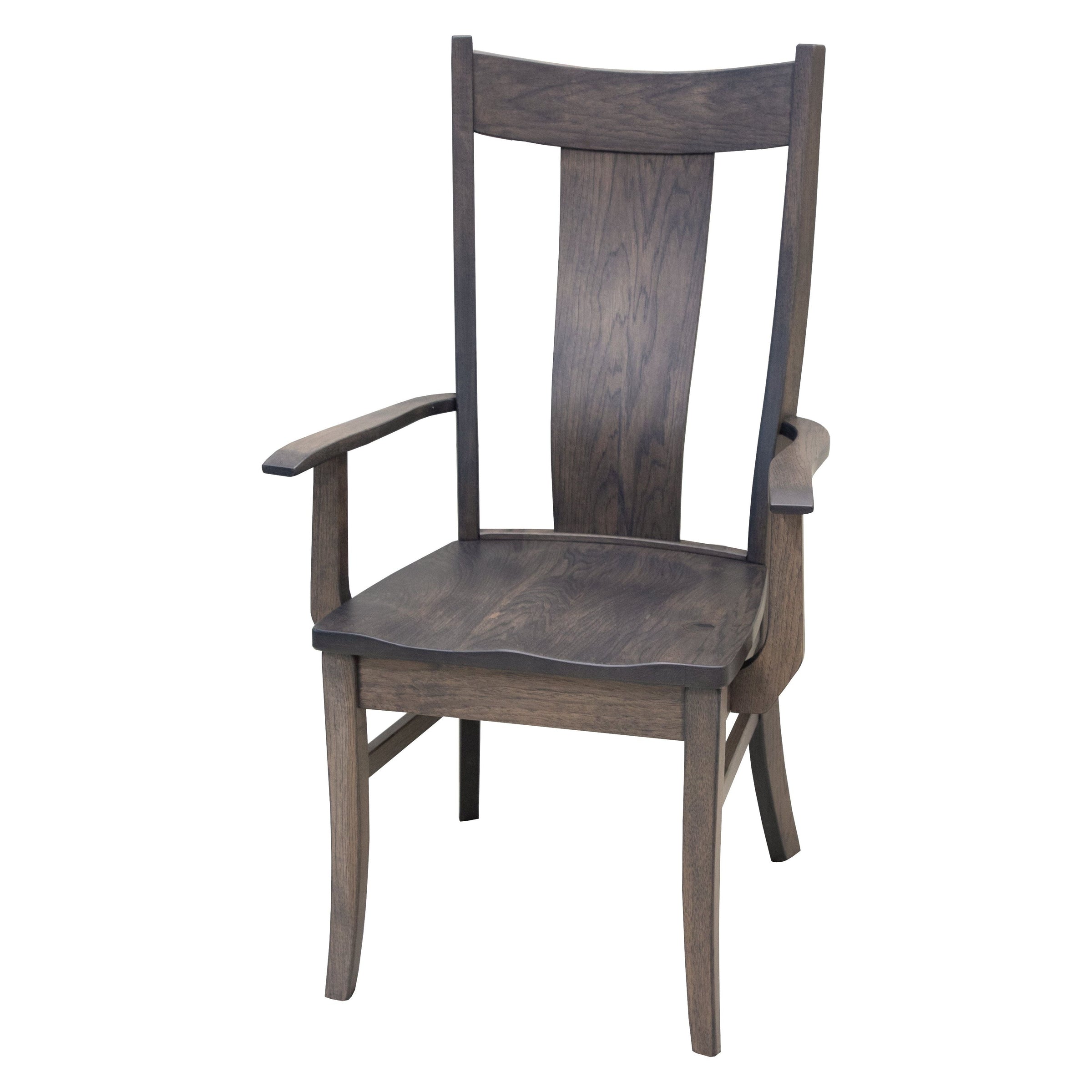 Emerald Hickory Wood Arm Dining Chair | GS