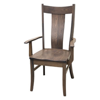 Emerald White Oak Wood Arm Dining Chair | SB