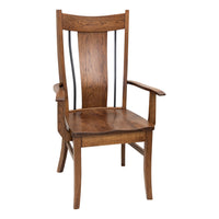 Emerald Hickory Wood Arm Dining Chair | ASB
