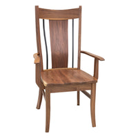 Emerald Walnut Wood Arm Dining Chair | NAT