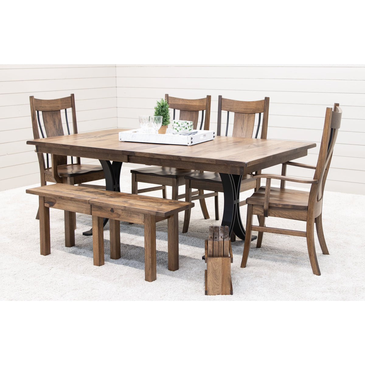Ellipse Hickory Wood Extending Dining Table | CO