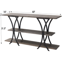 Ellipse Hickory Wood Sofa Table | GS