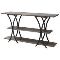 Ellipse Hickory Wood Sofa Table | GS