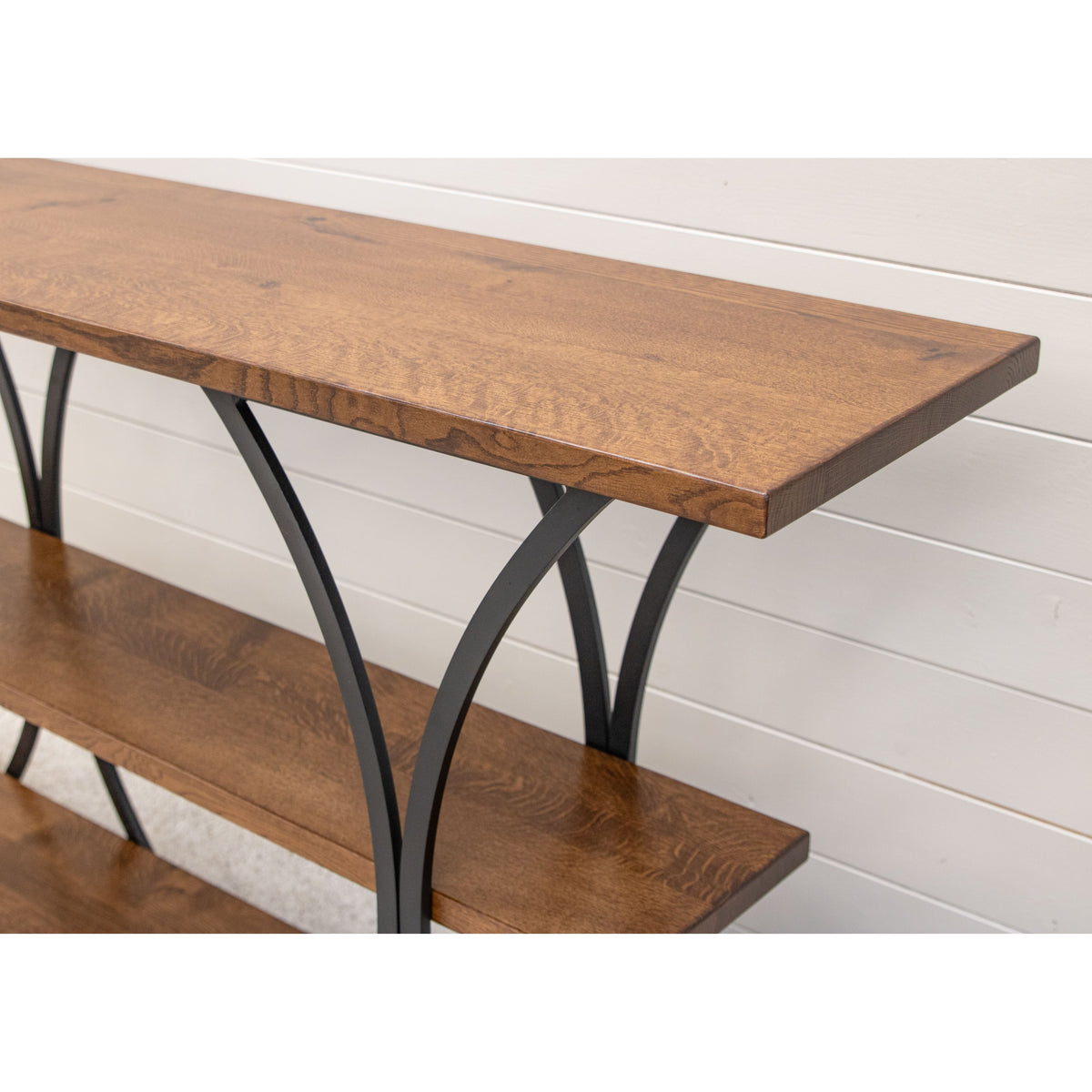 Ellipse Quarter Sawn White Oak Wood Sofa Table | ASB