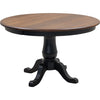 Erwin Round Black & Wood Extending Dining Table | M-EB&E-MC